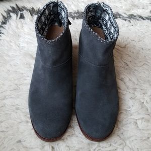 TOMS grey suede boots